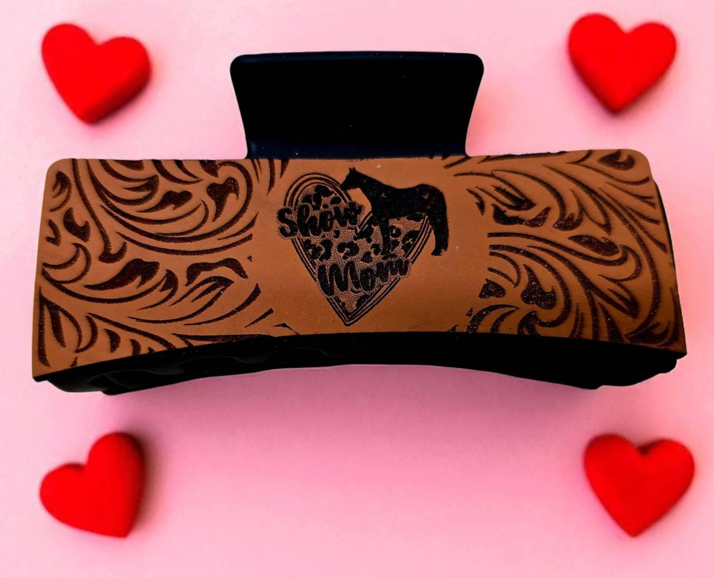 Genuine Leather Hair Clip for the Stylish Horse Show Mom - The unsung heroes!