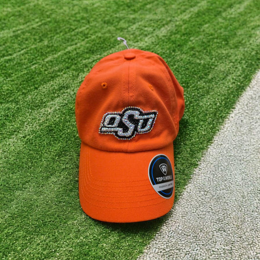 Blinged-Out OSU Hat with Rhinestones – Show Your School Spirit in Style!