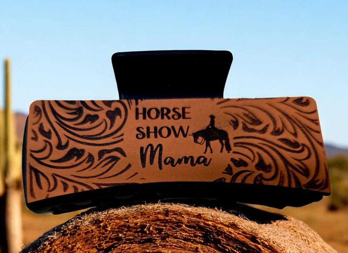 Genuine Leather Hair Clip for the Stylish Horse Show Mama - For the unsung heroes!