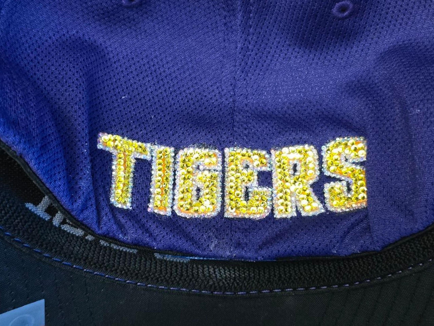 LSU Bling Hat – Purple Rhinestone Cap, Game Day Mardi Gras Sparkle
