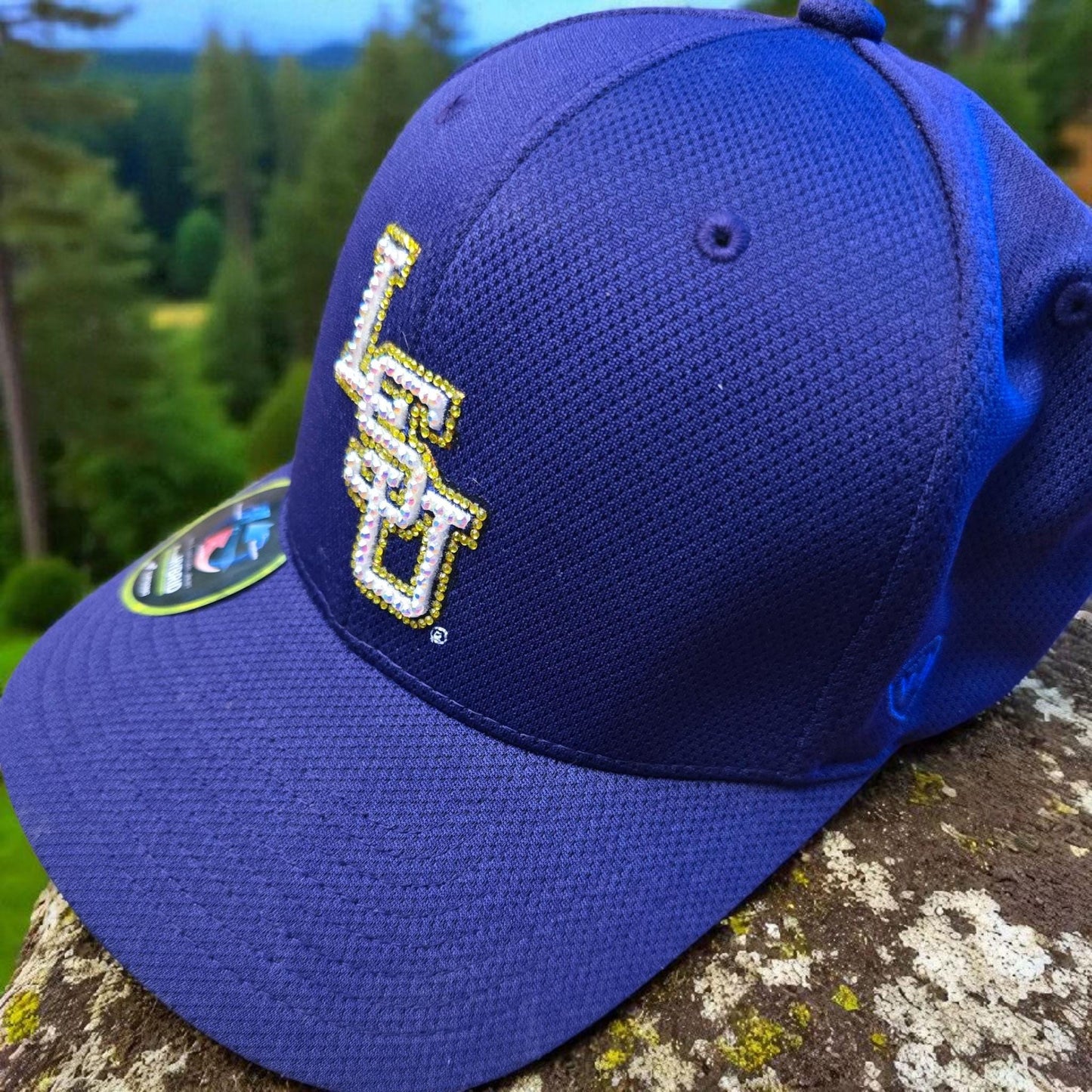 LSU Bling Hat – Purple Rhinestone Cap, Game Day Mardi Gras Sparkle