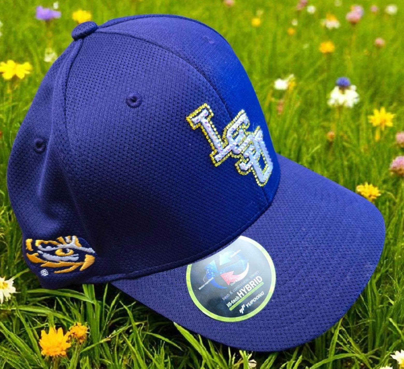 LSU Bling Hat – Purple Rhinestone Cap, Game Day Mardi Gras Sparkle