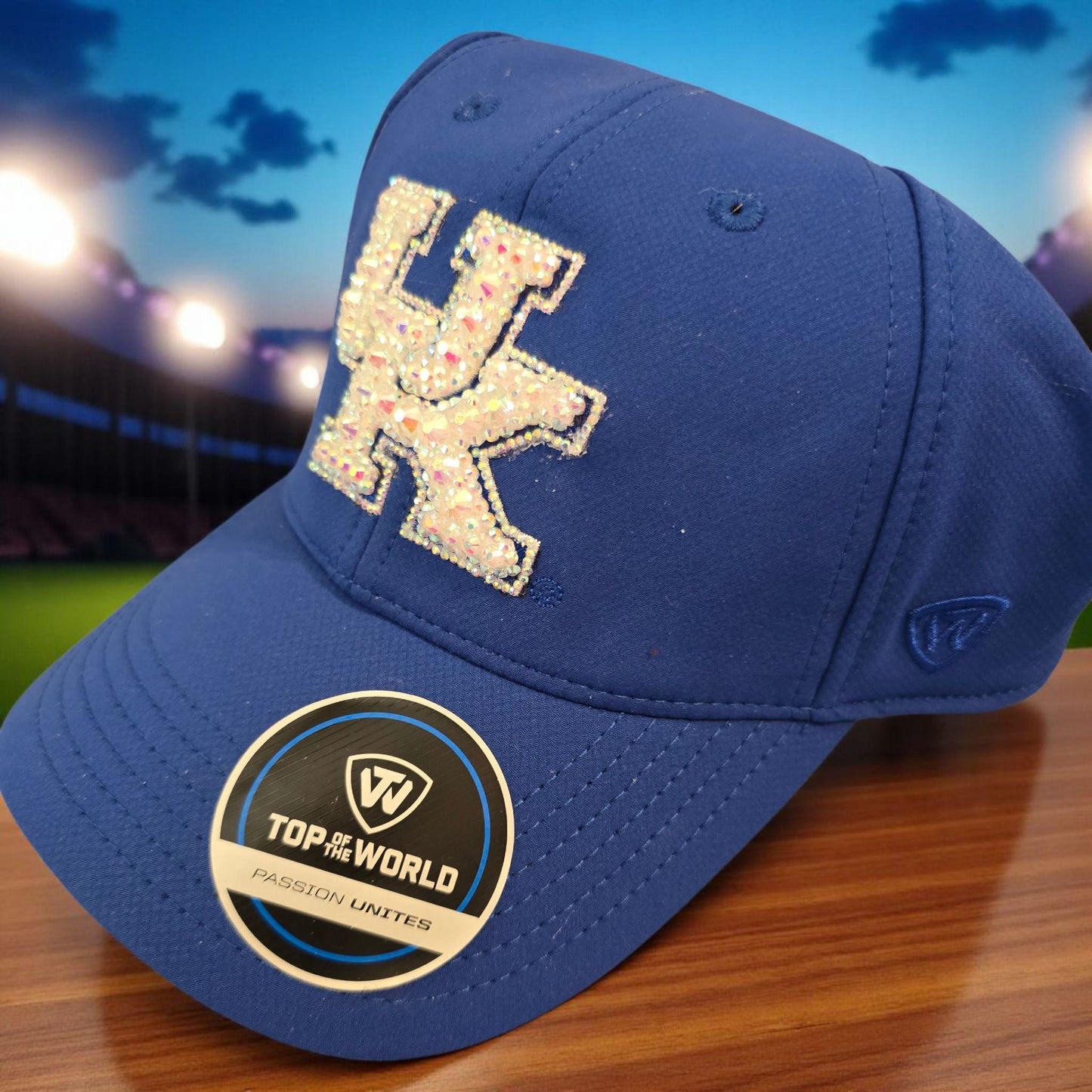 Kentucky Rhinestone Hat – Sparkly Wildcats Cap – Blue Game Day Baseball Hat – Kentucky Fan Gift
