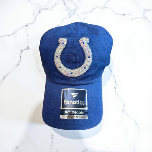 Sparkly Lucky Horseshoe Baseball Hat – Game Day Bling Hat