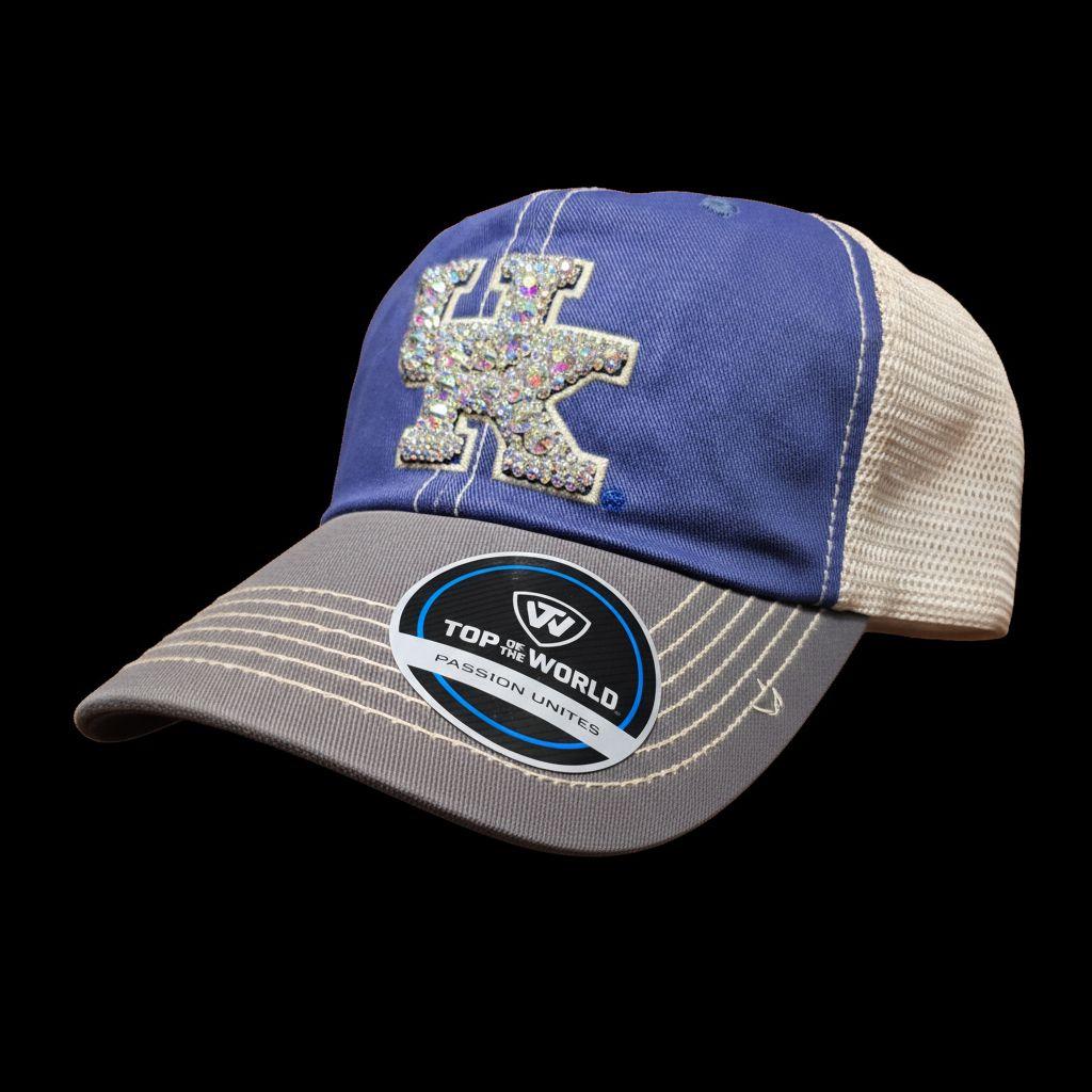 Rhinestone Kentucky Hat – Blue UK Trucker Cap with Sparkle Logo