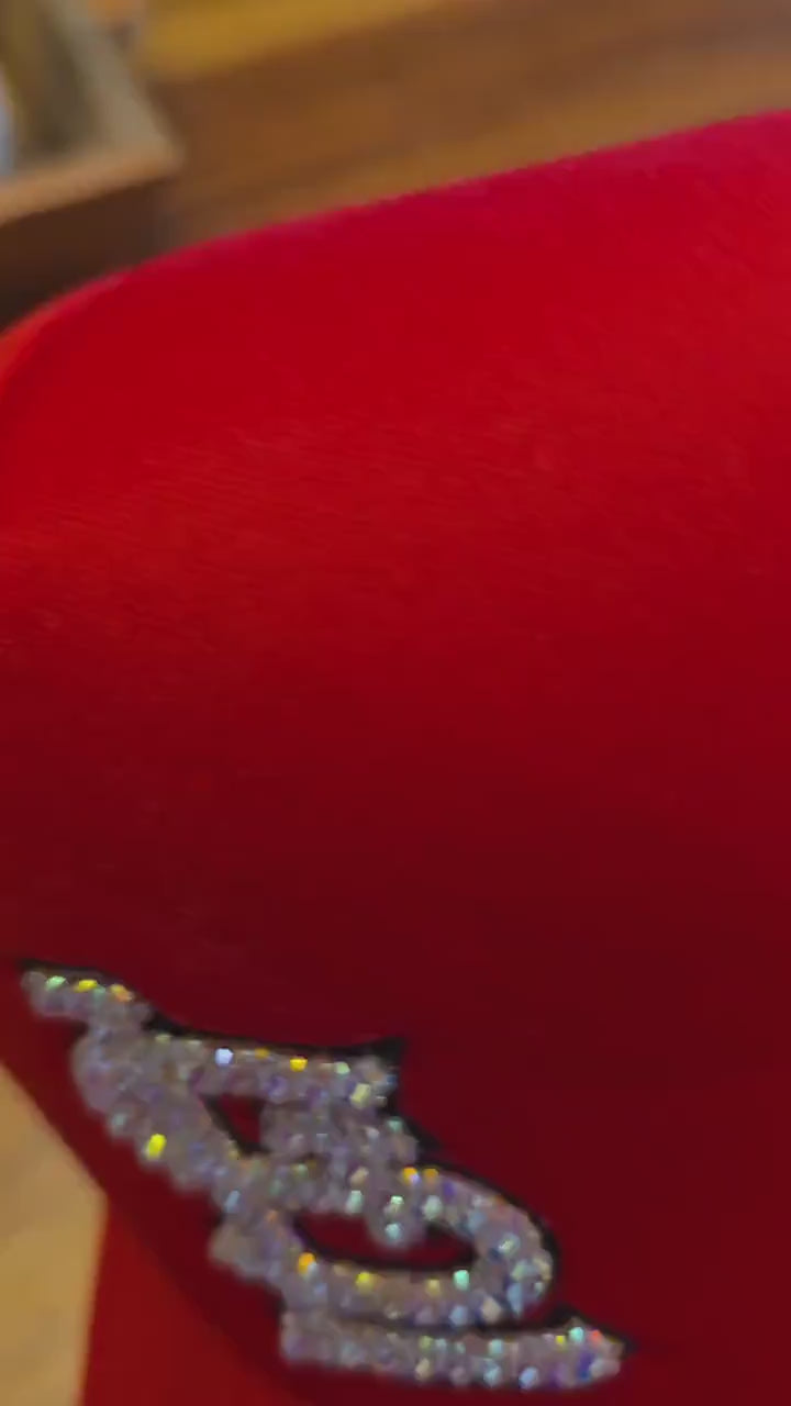 Rhinestone Trucker Hat - Cardinal Red