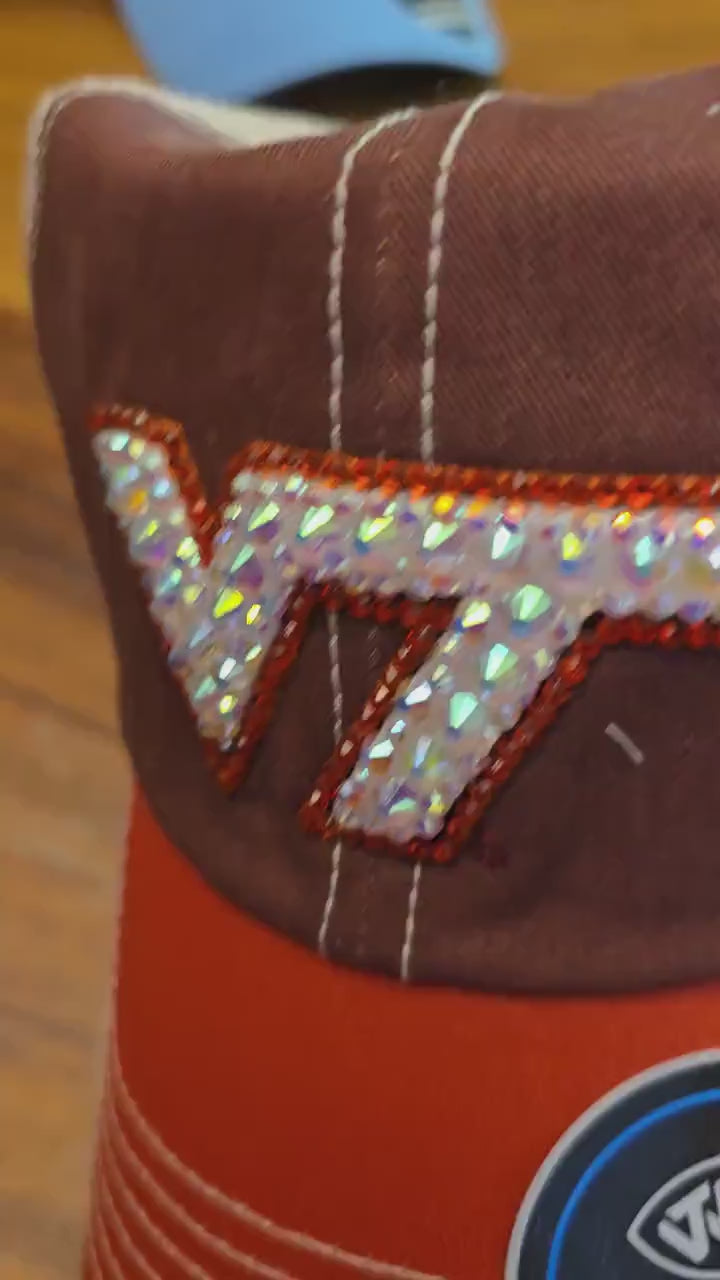 VT Rhinestone cap - Virginia relaxed baseball har