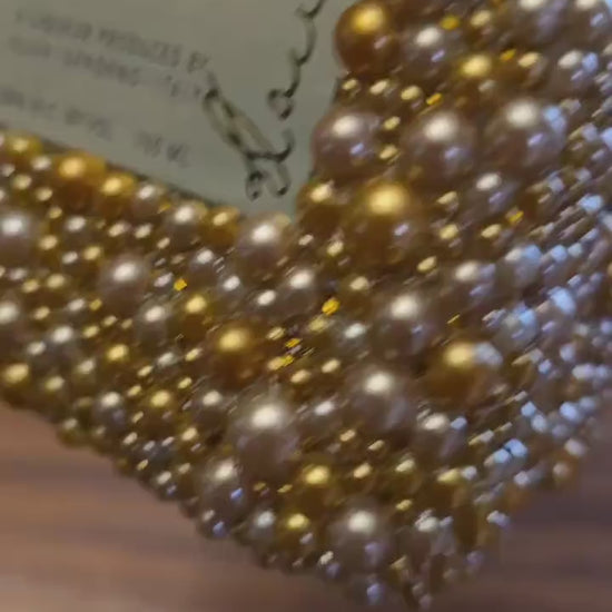 Custom Gold Pearl Beaded EMPTY Disaronno Bottle