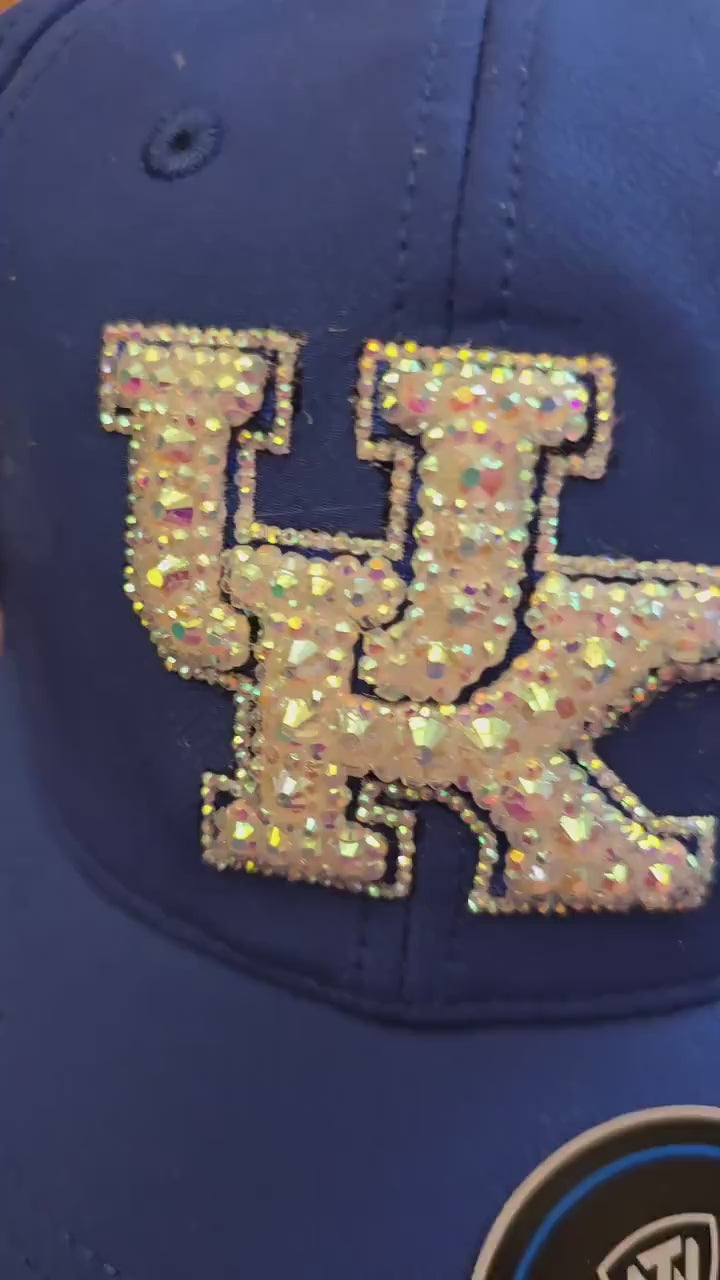 Kentucky Rhinestone  Hat – Sparkly Wildcats Cap – Blue Game Day Baseball Hat – Kentucky Fan Gift